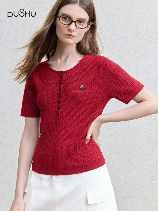 Elegante Damen-Winterbluse aus Wolle in Rosa mit Rüschen und kontrastierenden Manschetten – gerader Schnitt und stilvolles Design