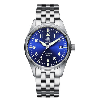 Herren-Taucheruhr mit C3-Leuchtmasse und NH35A-Automatikwerk
