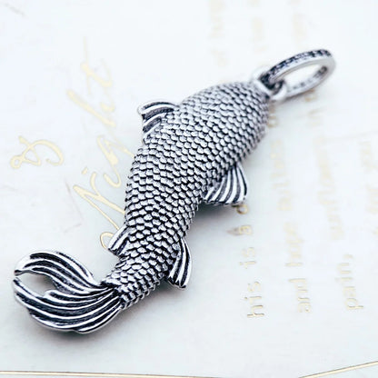 Damen-Charm-Anhaenger Koi-Fisch Glueck aus Sterlingsilber