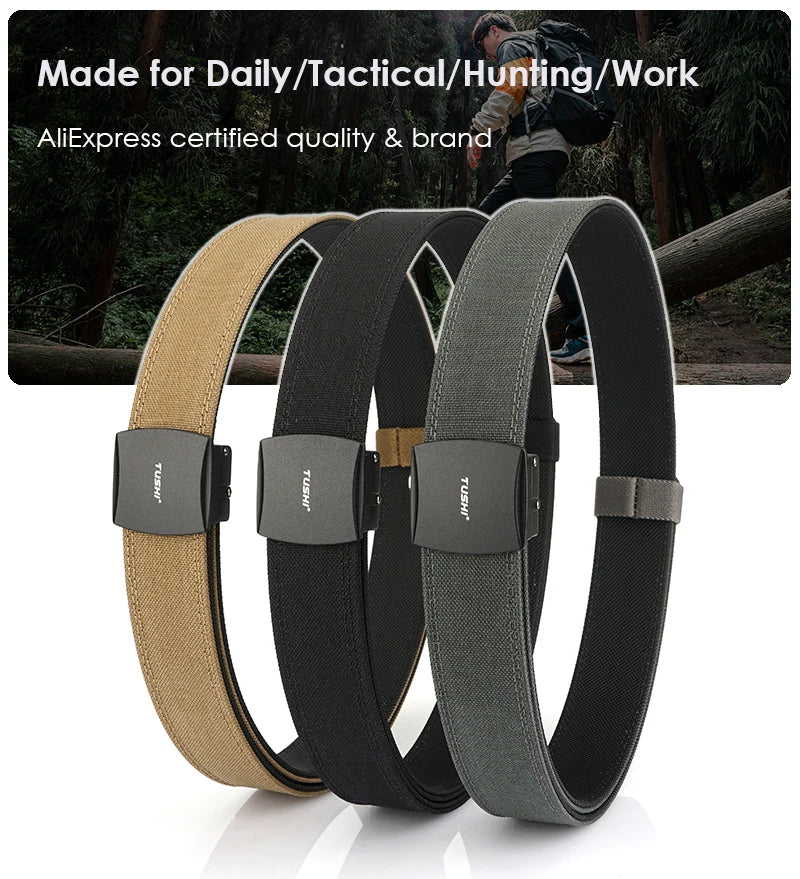 VATLY Hunting Tactical Gürtel Herren Nylon Automatik-Schnalle Jagd