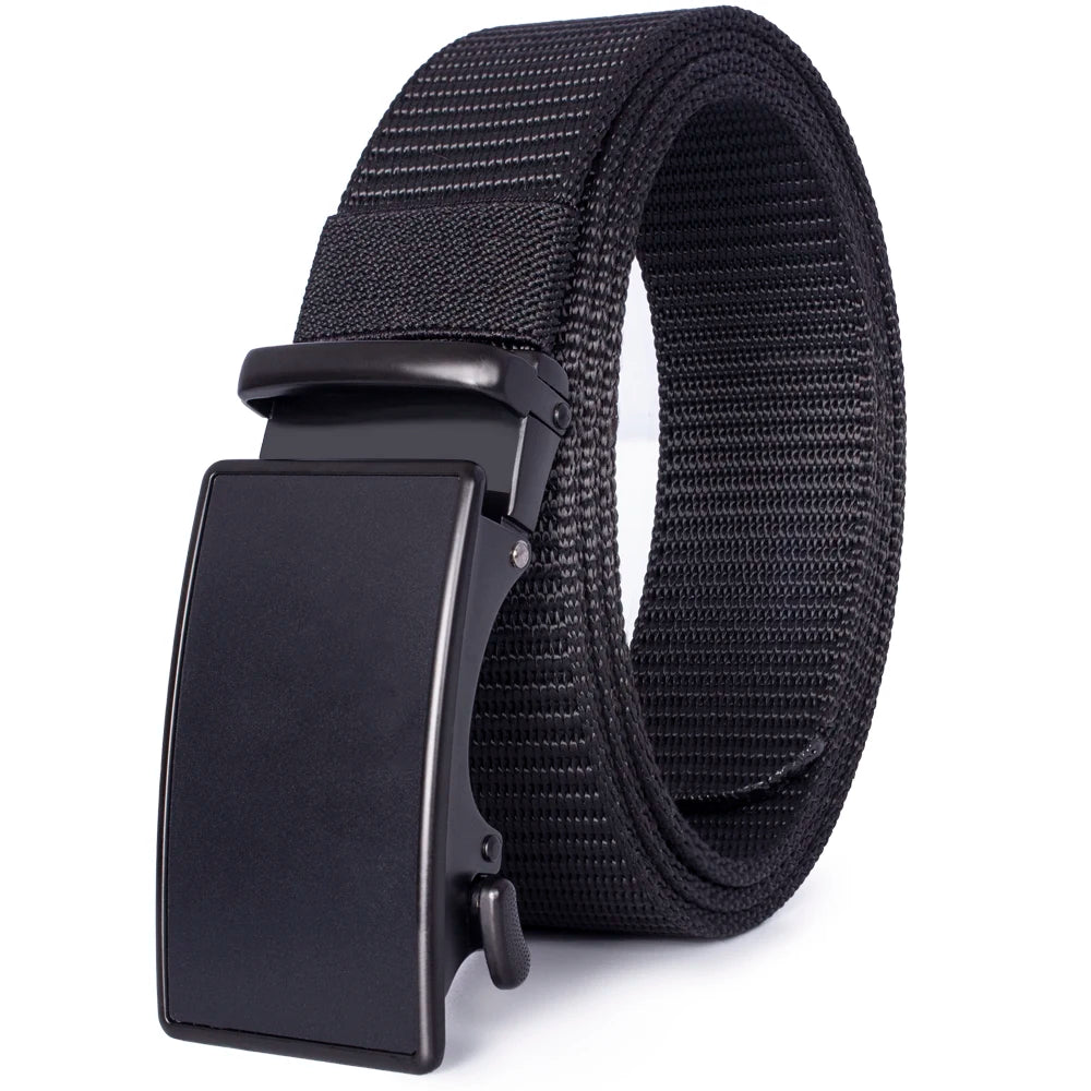 Herren Nylon Canvas-Gürtel Schnellverschluss Casual Army 3,6 cm
