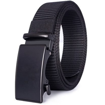 Herren Nylon Canvas-Gürtel Schnellverschluss Casual Army 3,6 cm