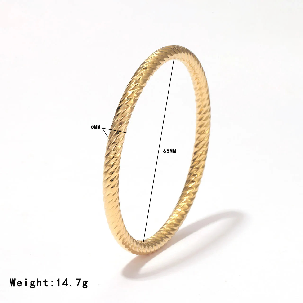 Damen-Armreif rund 65mm aus Edelstahl