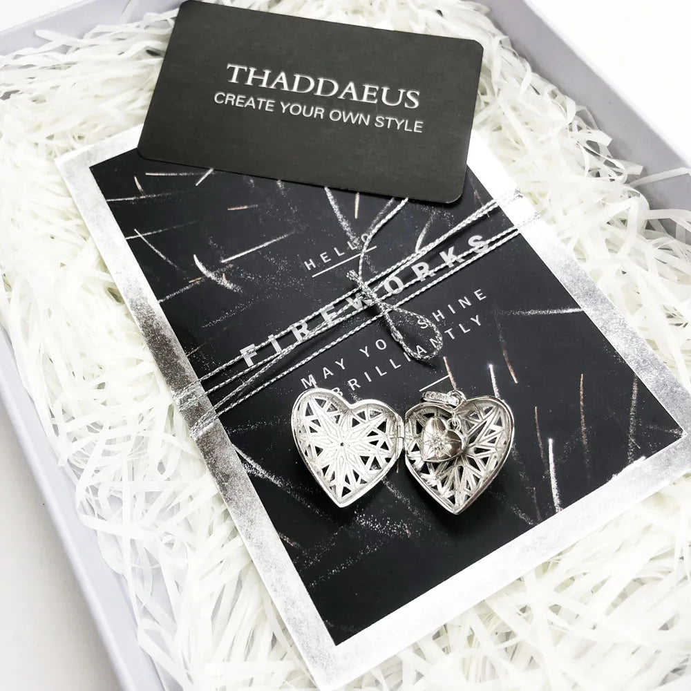 Damen-Charm-Anhänger Herz-Medaillon romantisch Liebe aus Sterlingsilber