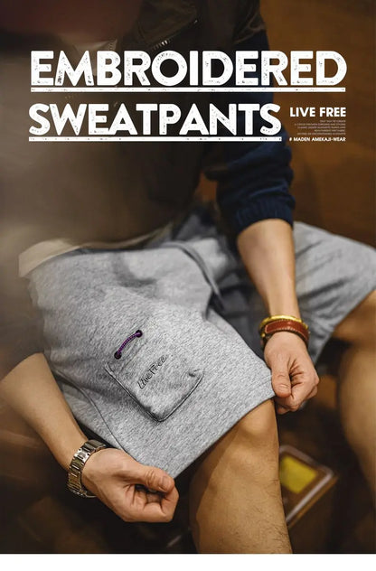 Herren Jogger-Shorts aus atmungsaktivem Material mit elastischer Taille und lockerer Passform