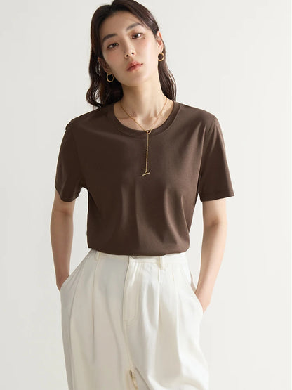 Lässiges Damen-T-Shirt in Übergröße mit Rundhalsausschnitt und kurzem Ärmel – bedrucktes, luftiges Design für den Sommer