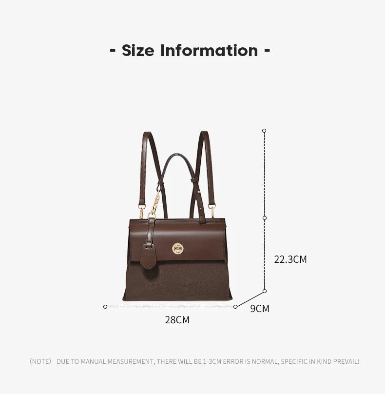 Damen Handtasche aus PU Leder im Minimalis Retro-Stil