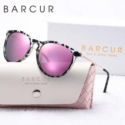 Damen-Sonnenbrille oval Leopard PC Farbverlauf UV400 polarisiert
