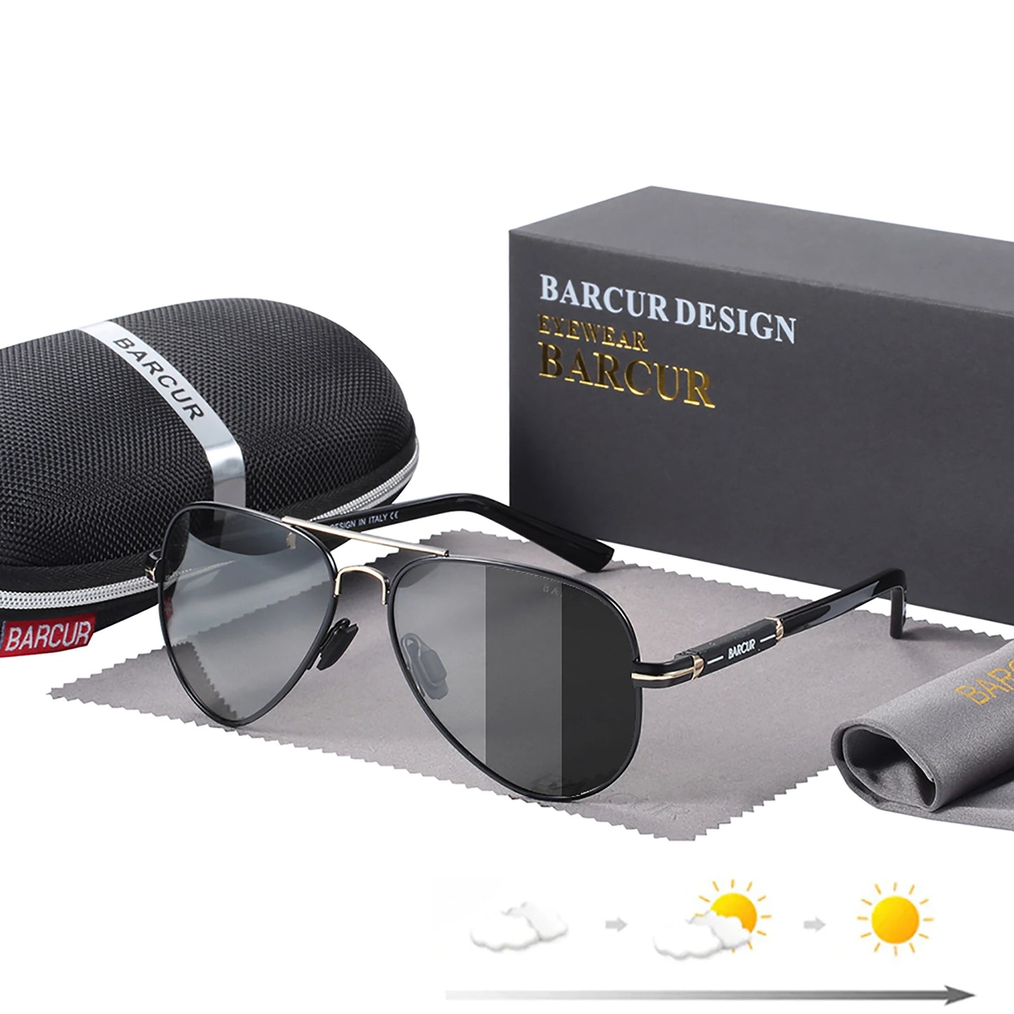 Sonnenbrille Pilot polarisiert Fahren Herren Spiegel