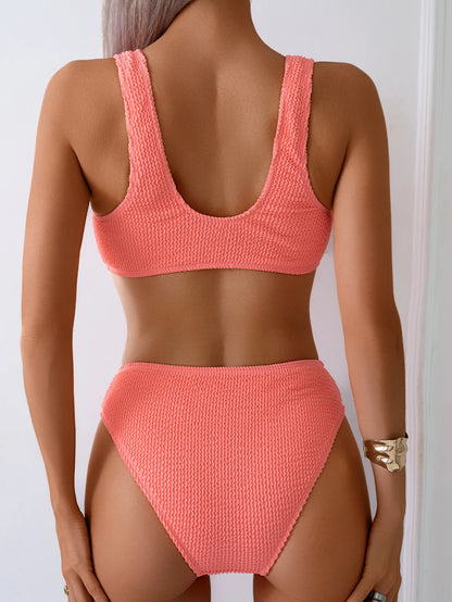 Braunes Bikini-Set mit Push-up-Effekt – verführerische Bademode für Strand und Pool