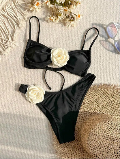 Dreiteiliges Damen-Bikini-Set im brasilianischen Stil – ideal für Strand und Pool