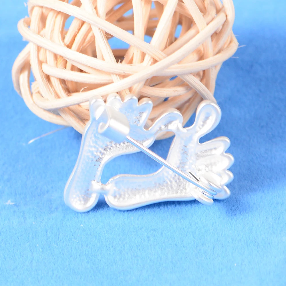 Brosche Füße Form Niedlich Kinder Schal Hut Neujahr Geschenk Damen