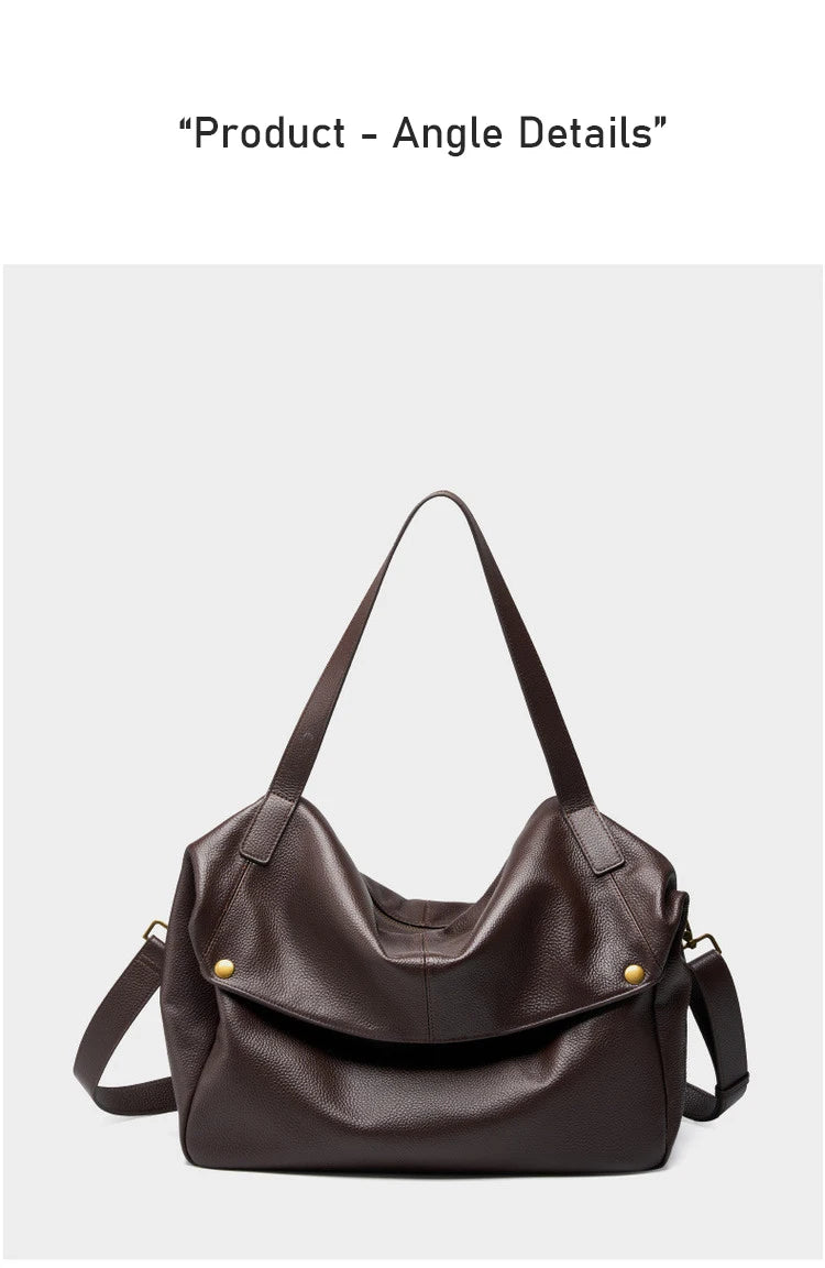Damen Handtasche aus echtem Leder mit großer Kapazität