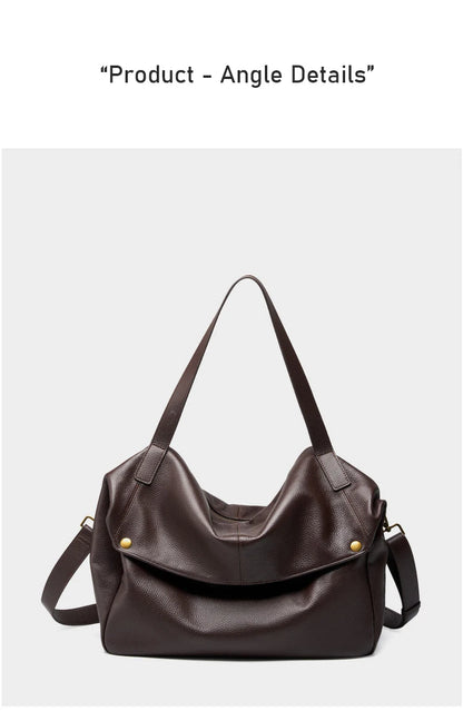 Damen Handtasche aus echtem Leder mit großer Kapazität