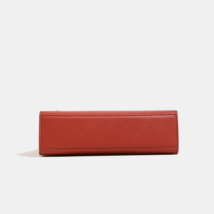 Schultertasche Aus Kuh-Spaltleder In Rot | Elegant