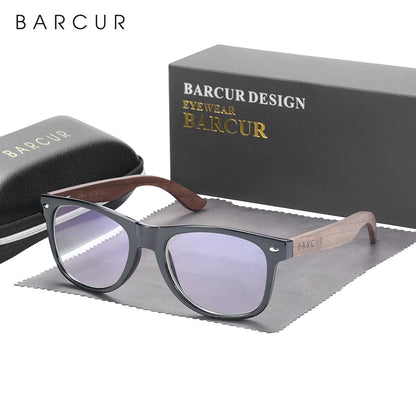 Sonnenbrille Naturholz Walnuss schwarz polarisiert UV400 Herren C