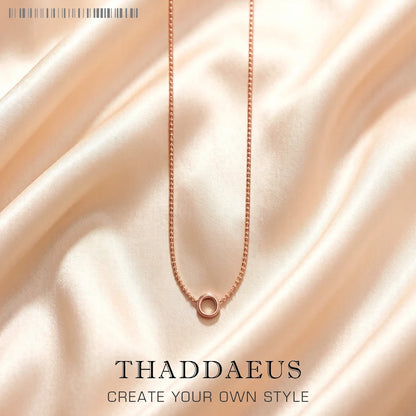 Damen-Halskette rund Roségold Winter Charm aus Sterlingsilber