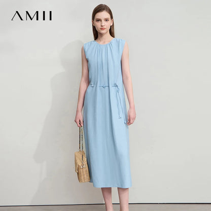 Ärmelloses Damen Viskose Kleid Mit Schnürung Und Komfort