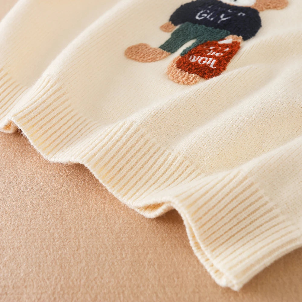 Mädchen Pullover Herbst Winter Stricken Kleidung Baby Pullover Kinder Cartoon Nette Warme Pullover Kleidung