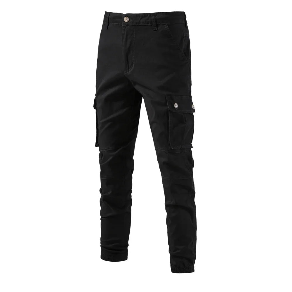 Premium Herren Cargo Hose 100% Baumwolle Mit Vielen Praktischen Taschen