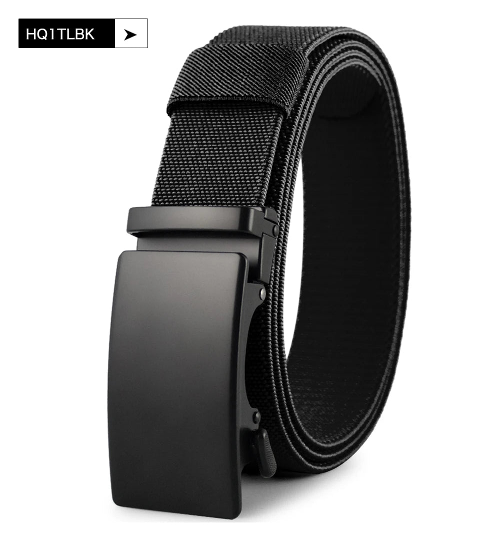 Herren Stretch Elastik-Gürtel 3,6 cm Automatik-Schnalle Golf Sport Übergrößen 115–135 cm