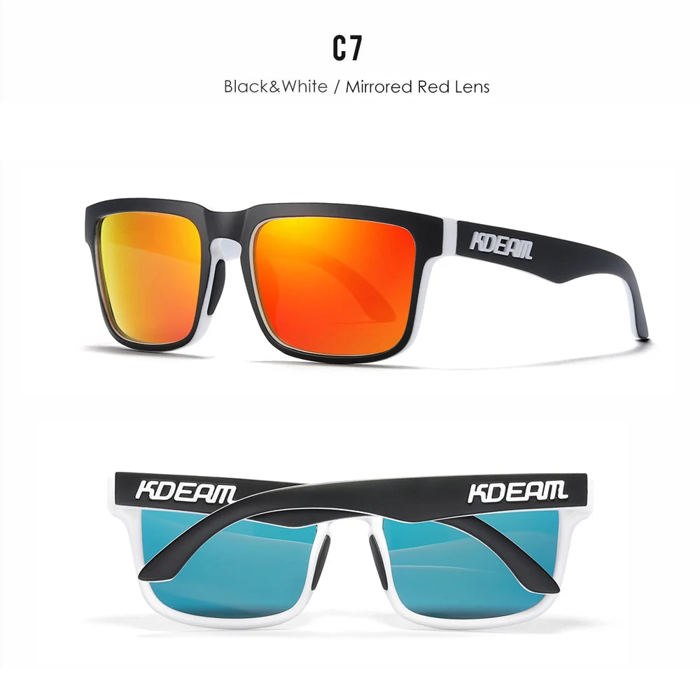 Sonnenbrille quadratisch polarisiert 37 Farben UV400 lässig Outdoor Unisex