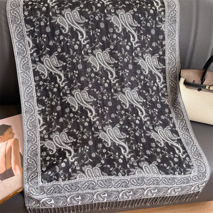 Damen Winterschal Kaschmir Pashmina Luxus Druck warm Stolen Foulard Baumwolle