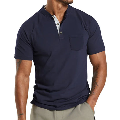 Herren Kurzarm-Poloshirt mit Knopfleiste und Reverskragen – ideal für den Sommer