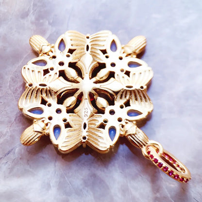 Damen-Charm-Anhänger Amulett magisch Natur Elemente aus Sterlingsilber
