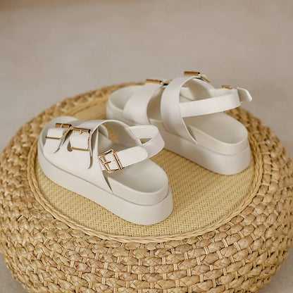 AIYUQI Frauen Sandalen Große Größe Sommer Neue Strand Sandalen Mädchen Dicke Sohle Mode Offene spitze Römischen frauen Schuhe