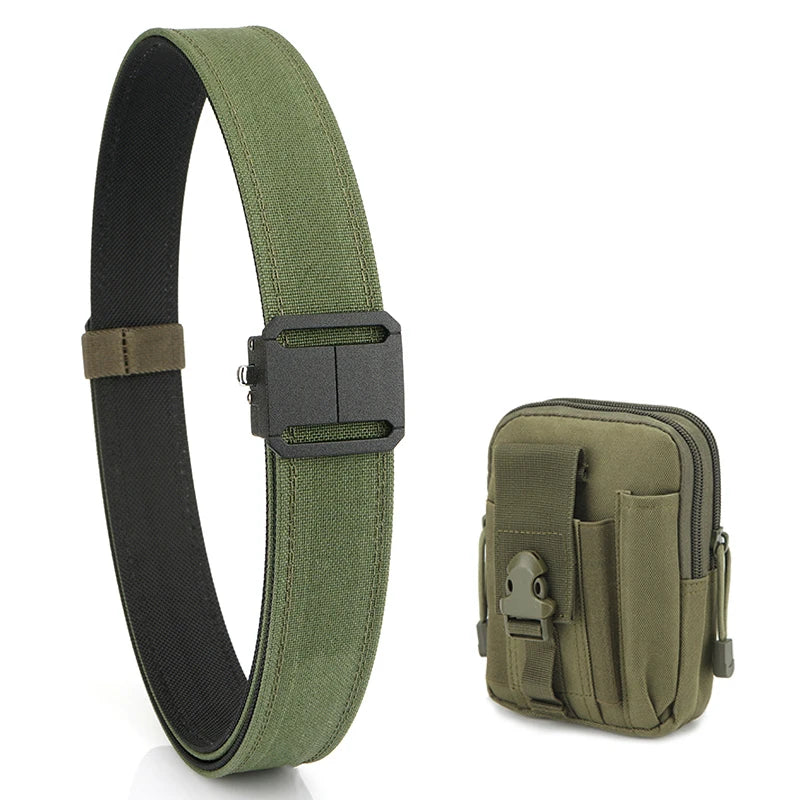 Herren-Taktischer Gürtel mit automatischem Schnallenverschluss aus Nylon Outdoor und Alltag