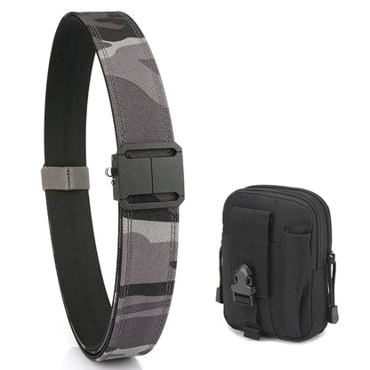 Herren-Taktischer Gürtel mit automatischem Schnallenverschluss aus Nylon Outdoor und Alltag