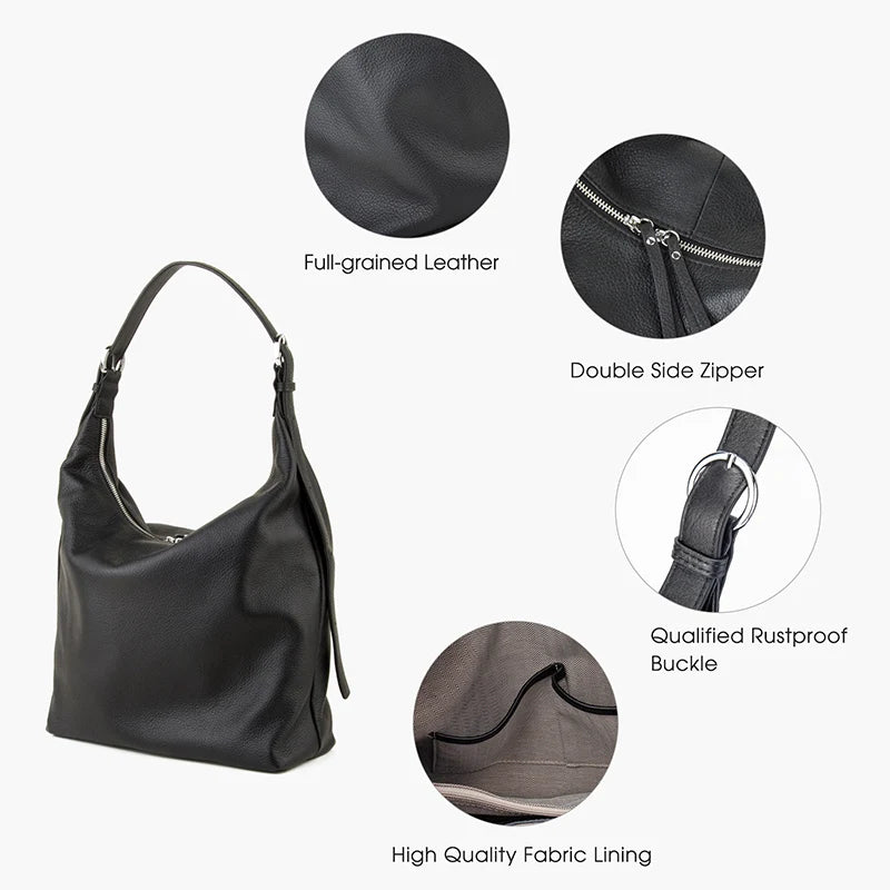 Naturleder Schultertasche Unisex Crossbody