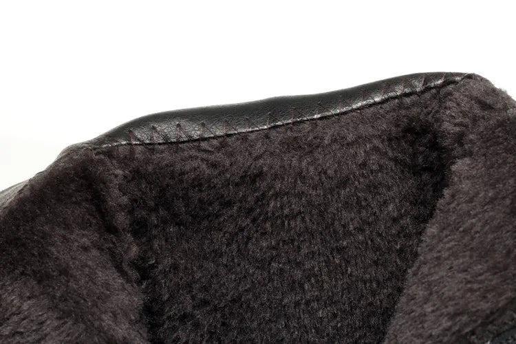 AIYUQI Women Snow Boots Winter 2025 New Genuine Leather Women Ankle Boots Round Toe Large Size Wool Women's Short Booties