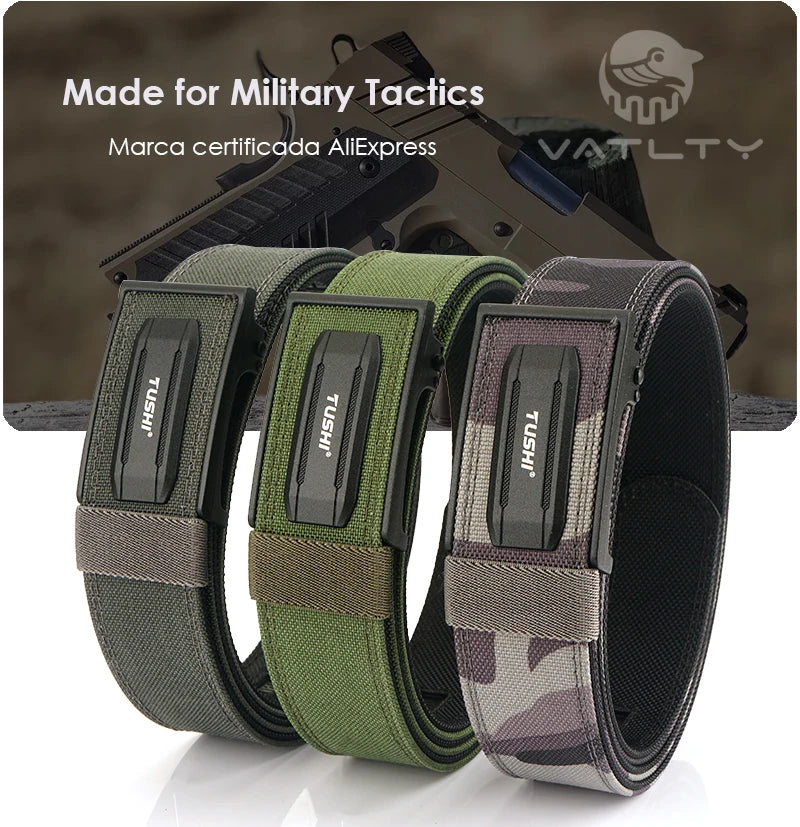 VATLY Stylischer Tactical Gürtel Herren Nylon Rigid Military Stiff