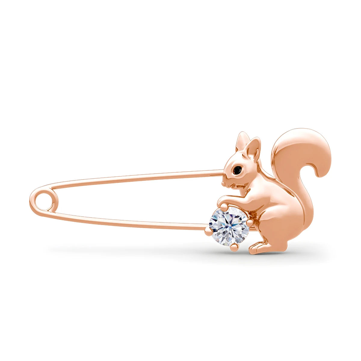 Brosche Eichhörnchen Moissanit Silber Luxus Designer Weihnachten Damen