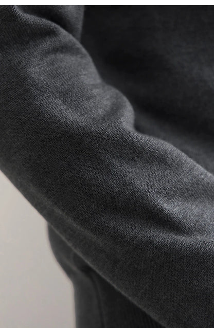Damenpullover, dunkelgrauer Feinstrick, langer Ärmel und glatte Strickoberfläche
