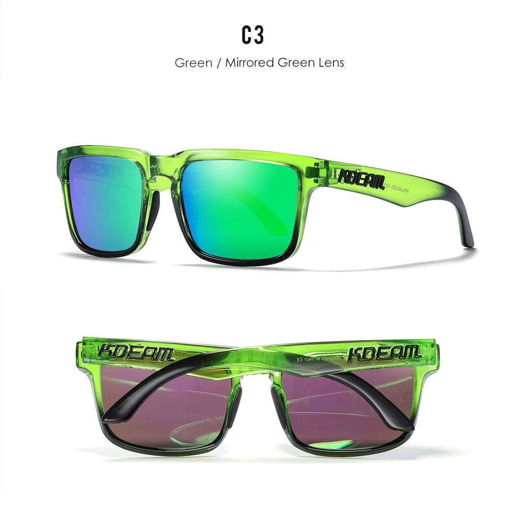 Sonnenbrille quadratisch polarisiert 37 Farben UV400 lässig Outdoor Unisex