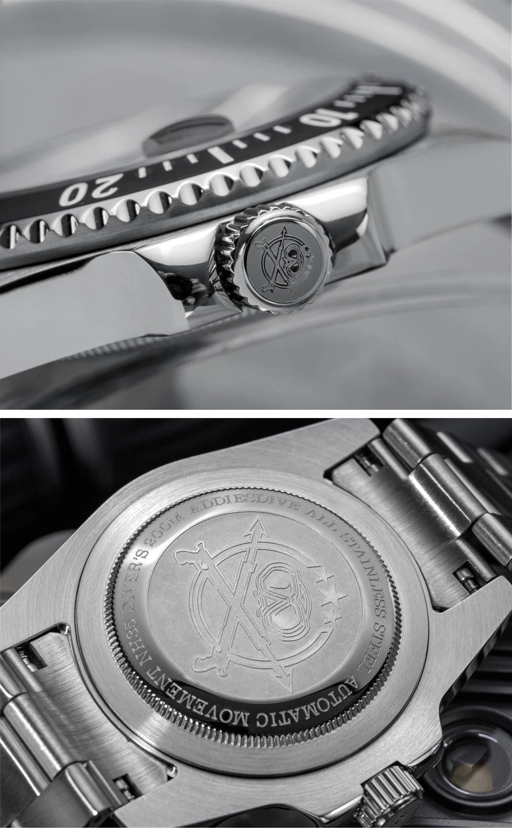 Herren-Taucheruhr mit Keramiklünette und NH35A-Automatikwerk