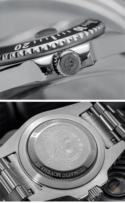 Herren-Taucheruhr mit Keramiklünette und NH35A-Automatikwerk