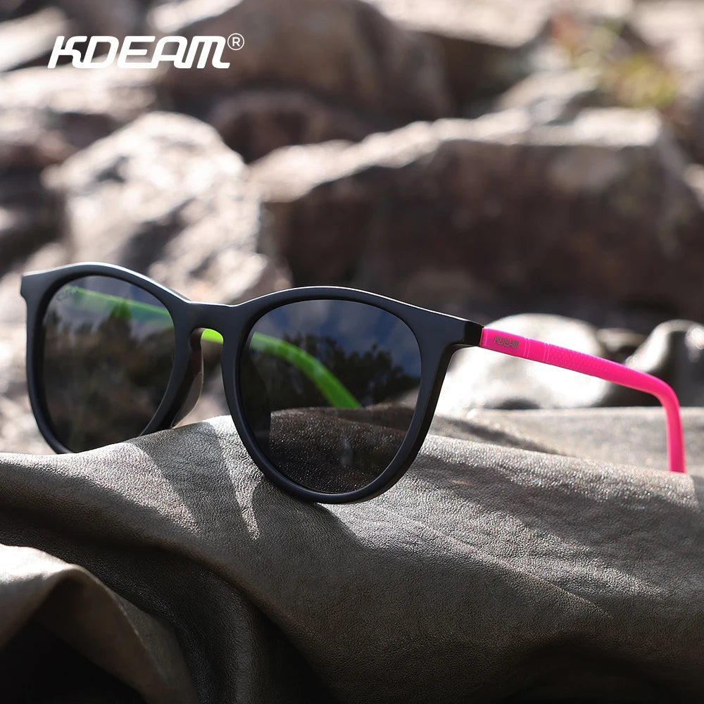 Damen-Sonnenbrille oval Retro polarisiert rutschfest Nasenpads Vintage