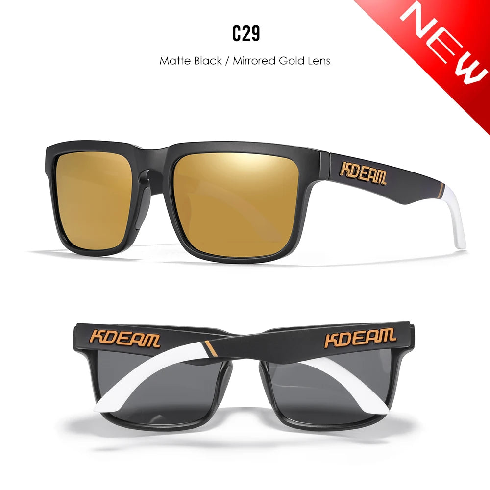 Sonnenbrille quadratisch polarisiert 37 Farben UV400 lässig Outdoor Unisex