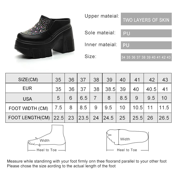 AIYUQI frauen Hausschuhe 2025 Neue Echtes Leder Sommer frauen Hausschuhe Rhindiamonds 11 cm Hohe Zehe Geschlossene Hausschuhe Frauen