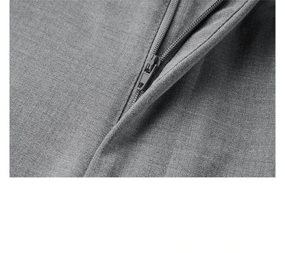 Herren-Anzugset mit Blazer und Hose in tiefem Blau und Khaki – modischer Seersucker für Frühling und Sommer, ideal für Hochzeiten und Büro.