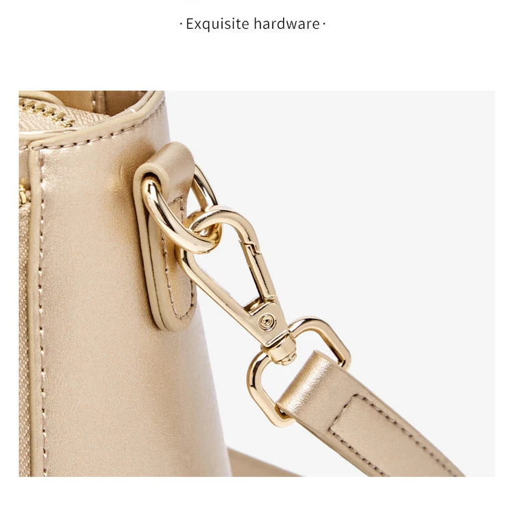 Damen Schultertasche Aus Rindsleder Mit Elegantem Design