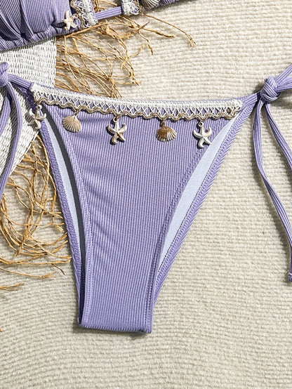 Schwarzes Sexy Bikini-Set mit Push-up für Damen – Brasilianischer Stil für Strand und Pool