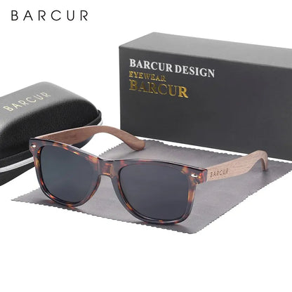Sonnenbrille Naturholz Walnuss polarisiert Spiegel UV400 Herren