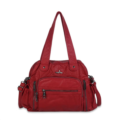 Damen-Satchel-Tasche Leopardenmuster, Top-Handle Innenfach mit Reißverschluss und viel Stauraum