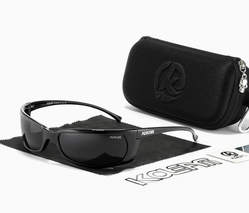 Sonnenbrille Sport UV400 polarisiert leicht Angeln Reißverschlussetui Unisex
