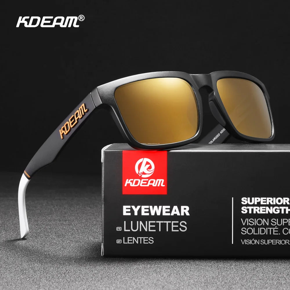 Sonnenbrille quadratisch polarisiert Angeln Lifestyle Spiegel Hartbox Unisex